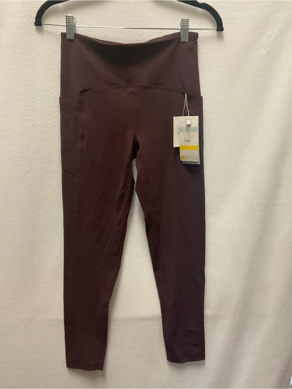 Zella High-Waist Workout Leggings in Deep Burgundy
